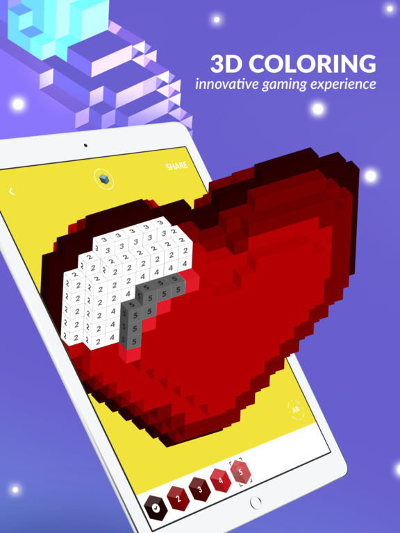 3d Voxel Art: Color by Number