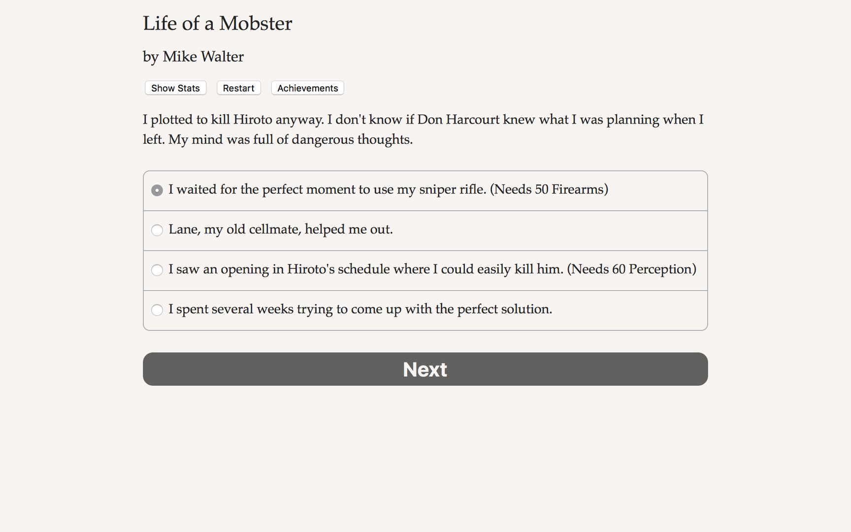Life of a Mobster