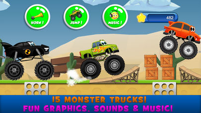 Monster Trucks Kids Racing Game