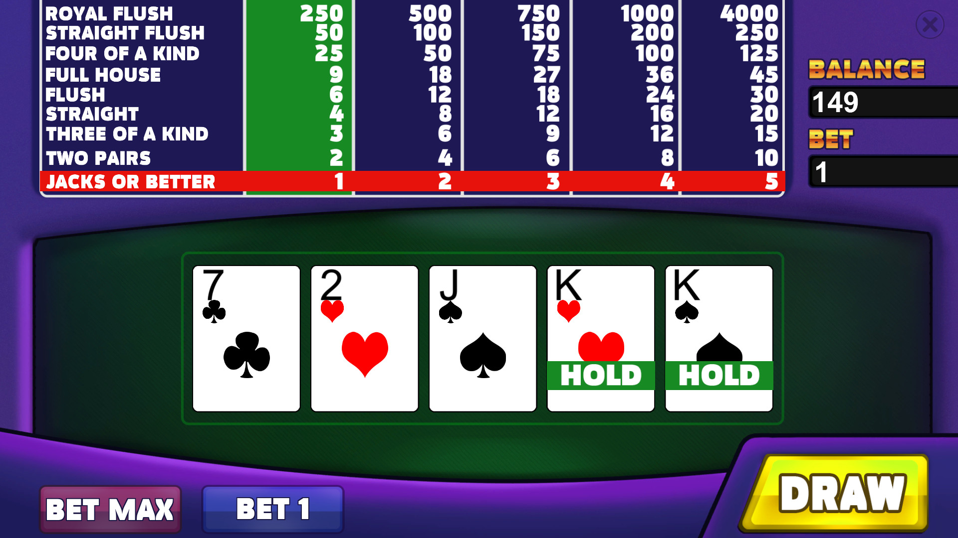 Royal Casino: Video Poker