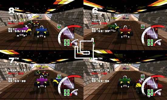 3D Pixel Racing