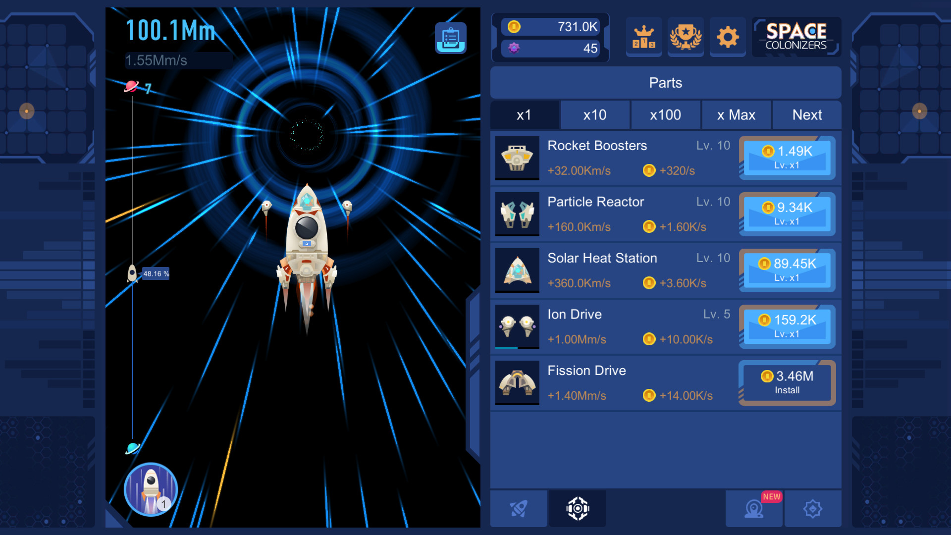 Space Colonizers Idle Clicker