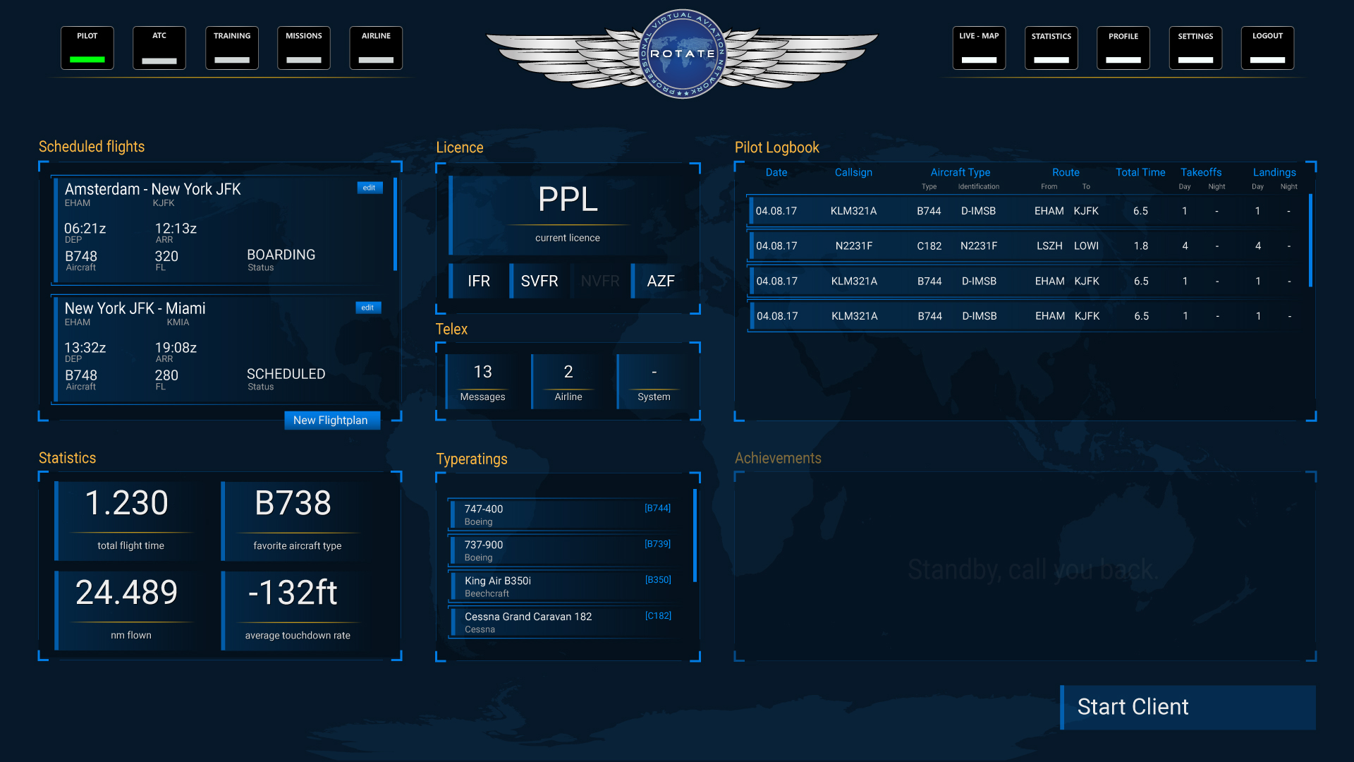 Rotate: Professional Virtual Aviation Network