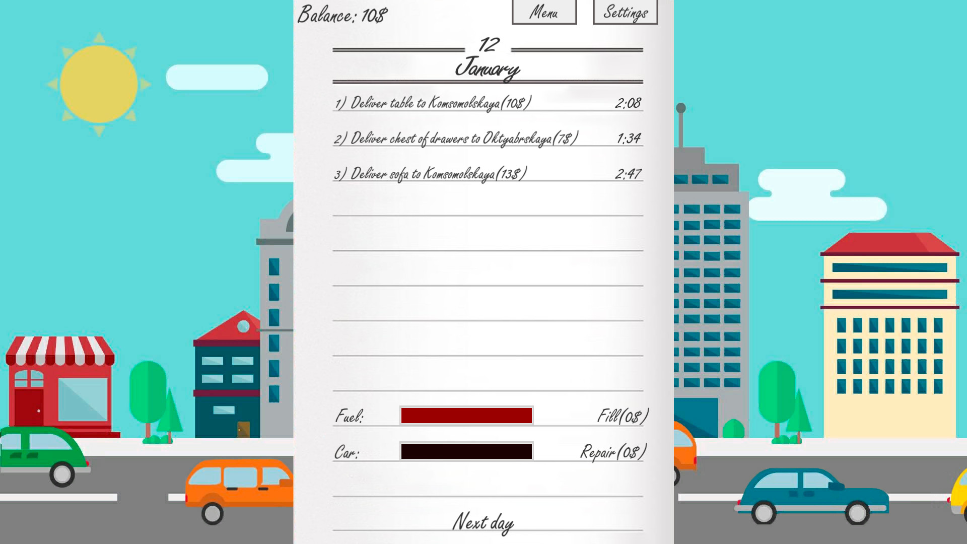 Delivery man simulator