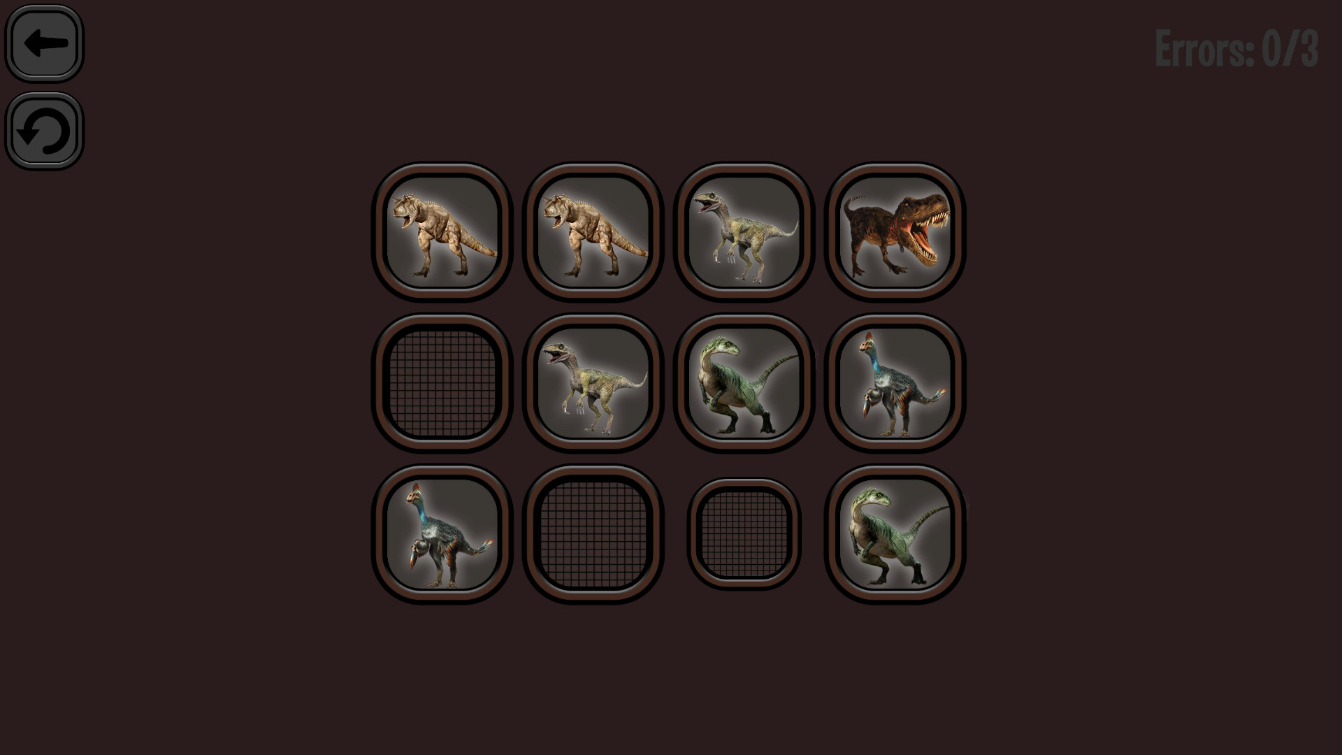 Animals Memory: Dinosaurs