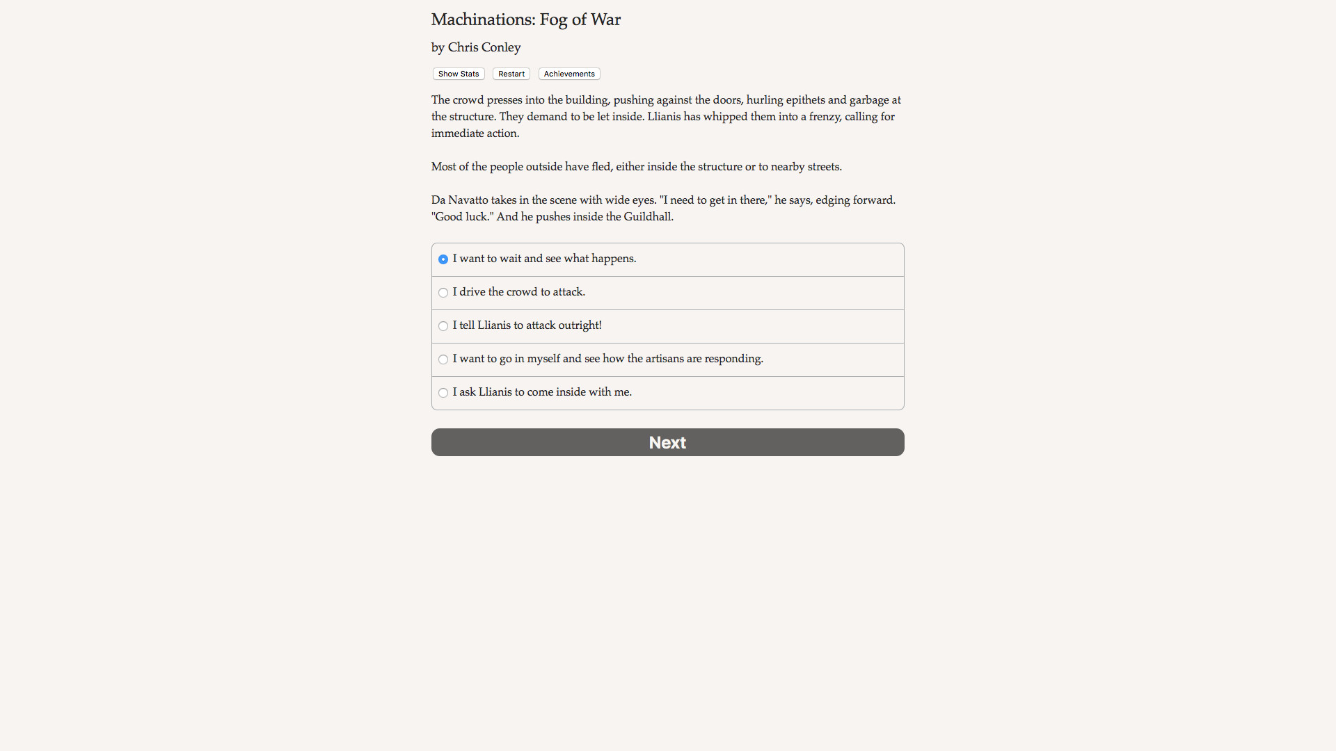 Machinations: Fog of War