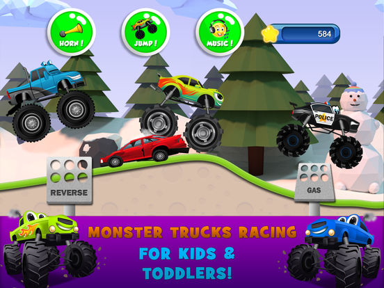 Monster Trucks Kids Racing Game