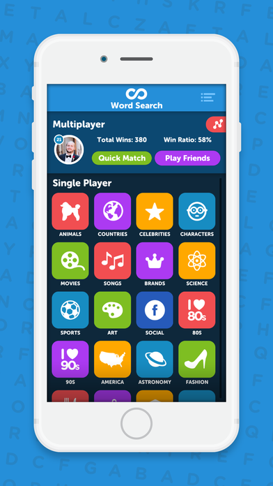 Infinite Word Search Puzzles