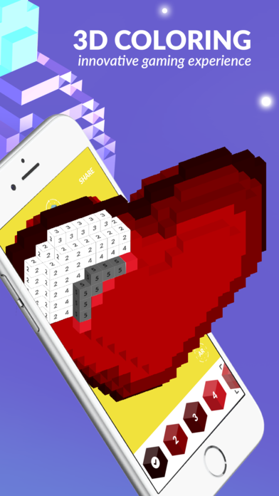 3d Voxel Art: Color by Number