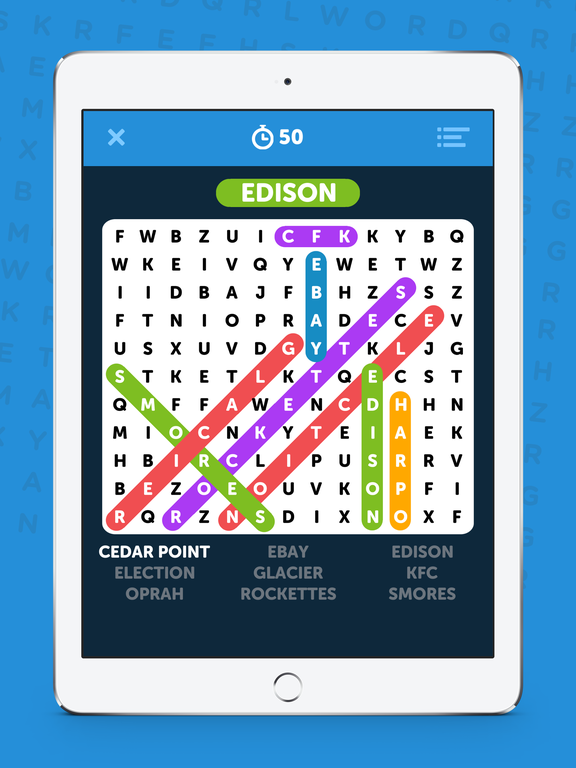 Infinite Word Search Puzzles